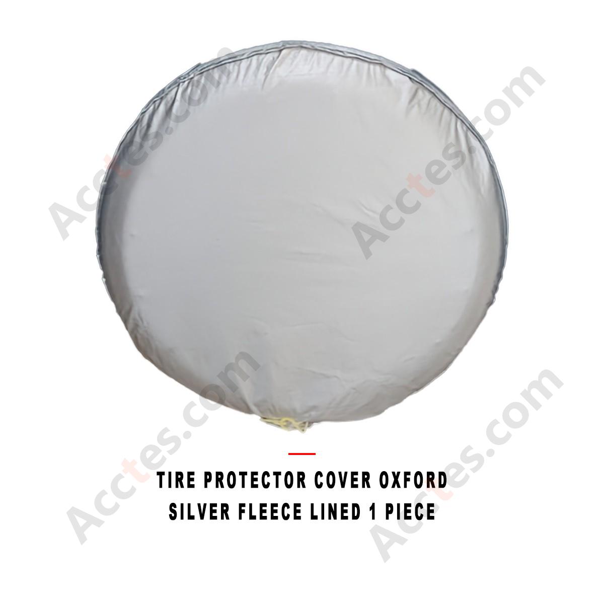 Car Tire Protector Cover Fleece Lined Thickened Oxford Silver 1 Piece