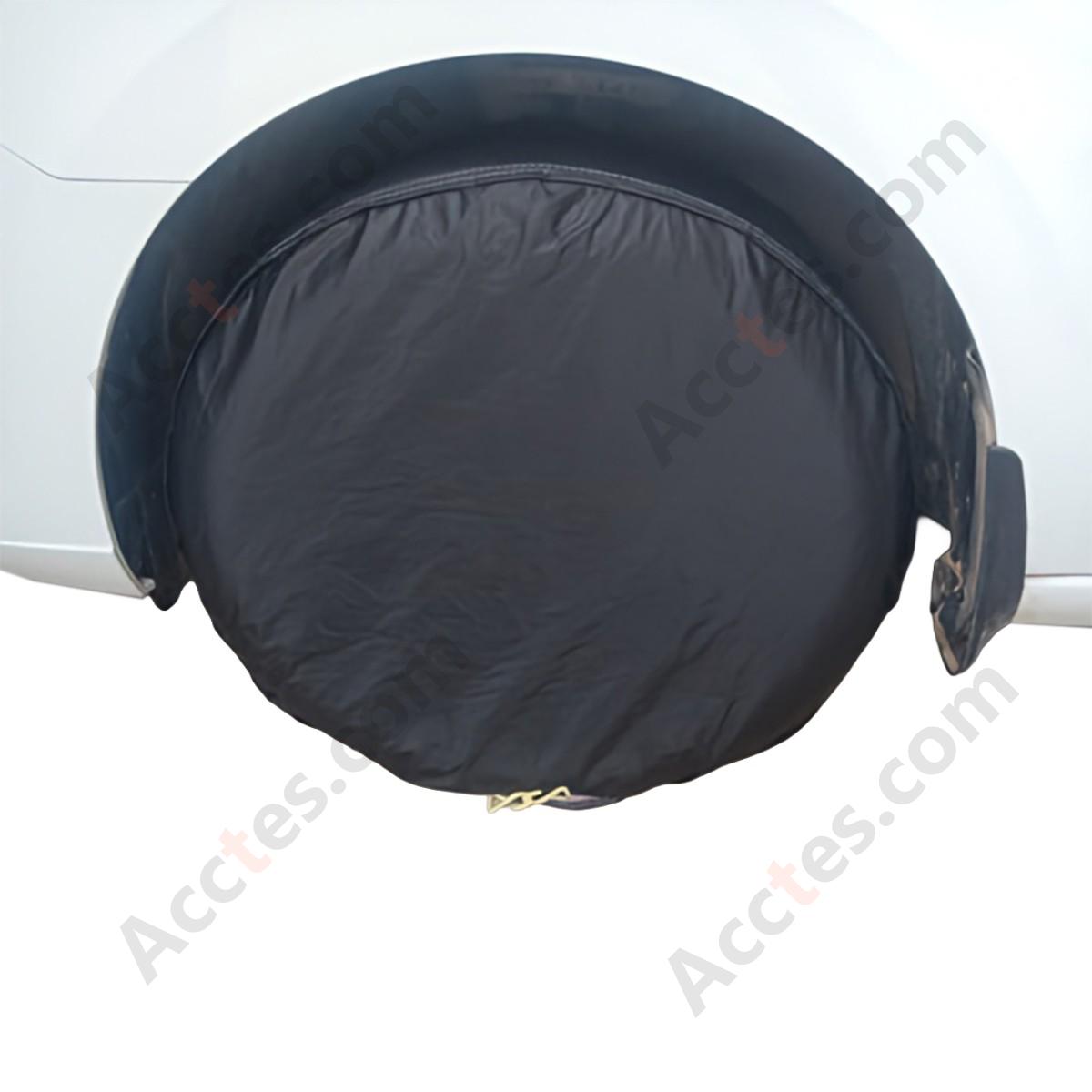 Car Tire Protector Cover Fleece Lined Thickened Oxford Black 1 Piece