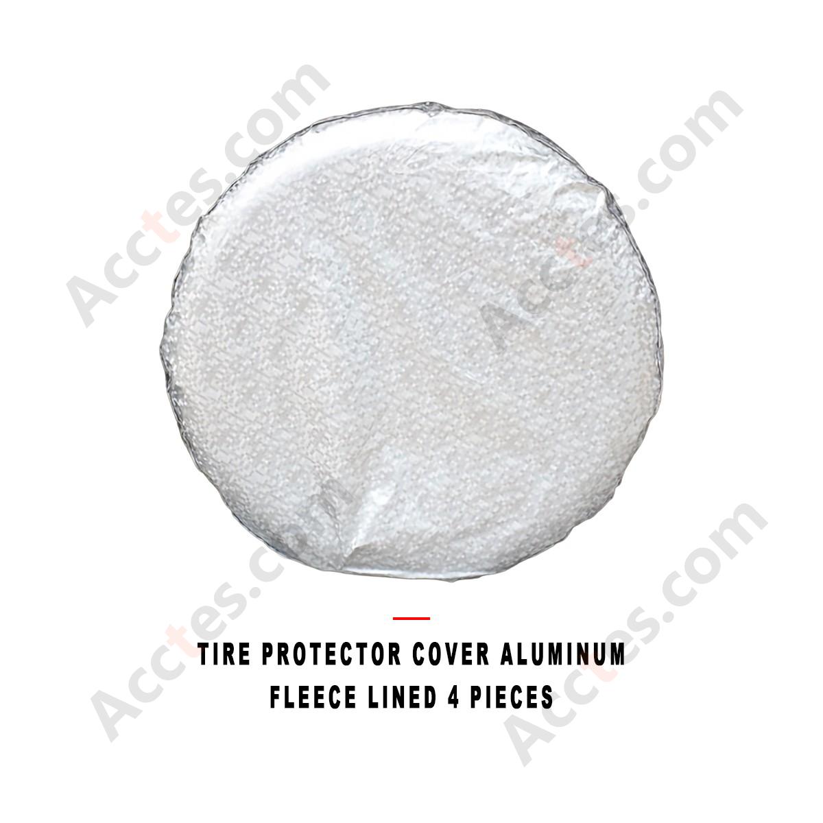 Car Tire Protector Cover Fleece Lined Thickened Aluminum Film 4 Pieces