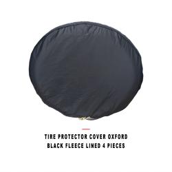 Car Tire Protector Cover Fleece Lined Thickened Oxford Black 4 Pieces