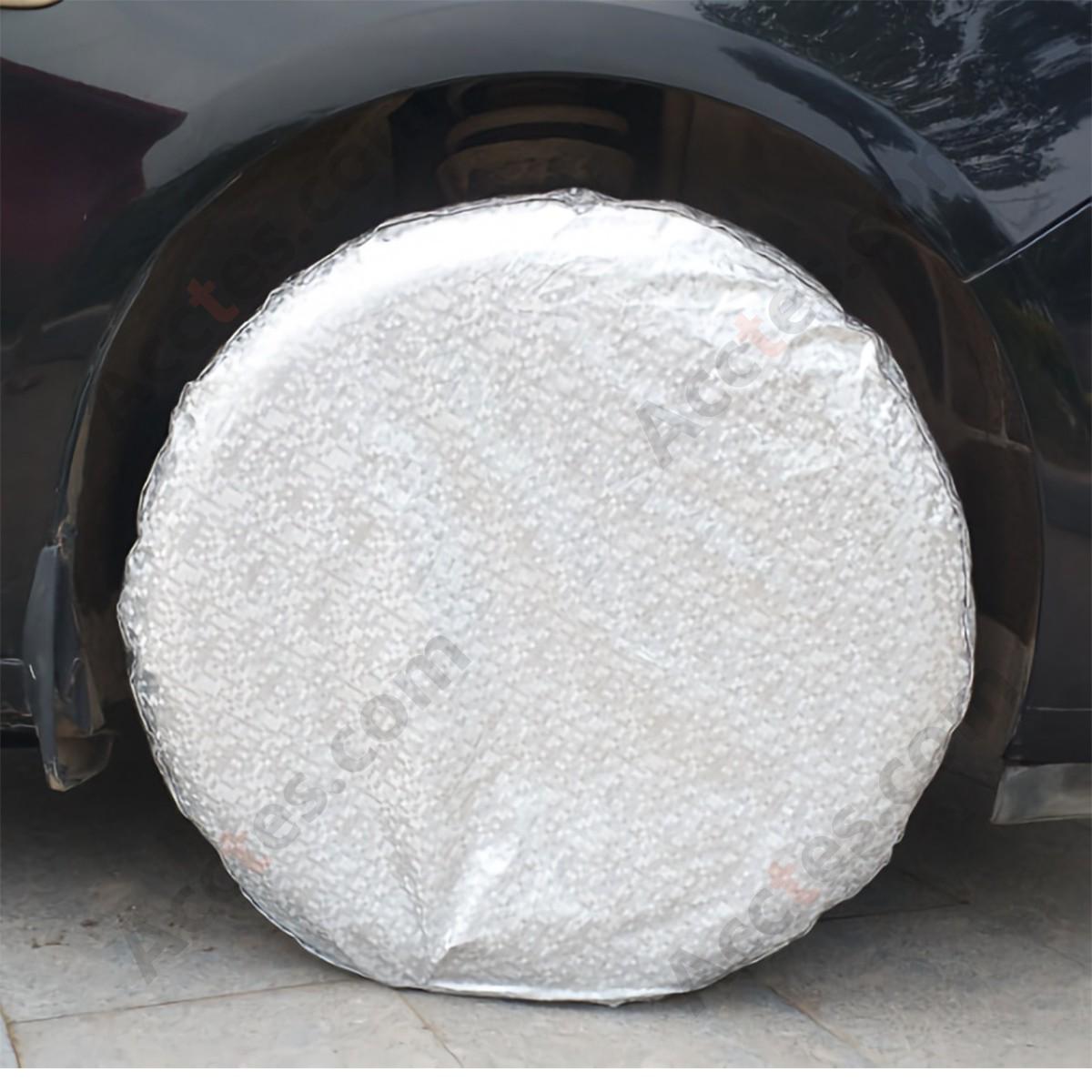 Car Tire Protector Cover Fleece Lined Aluminum Standard 1 Piece