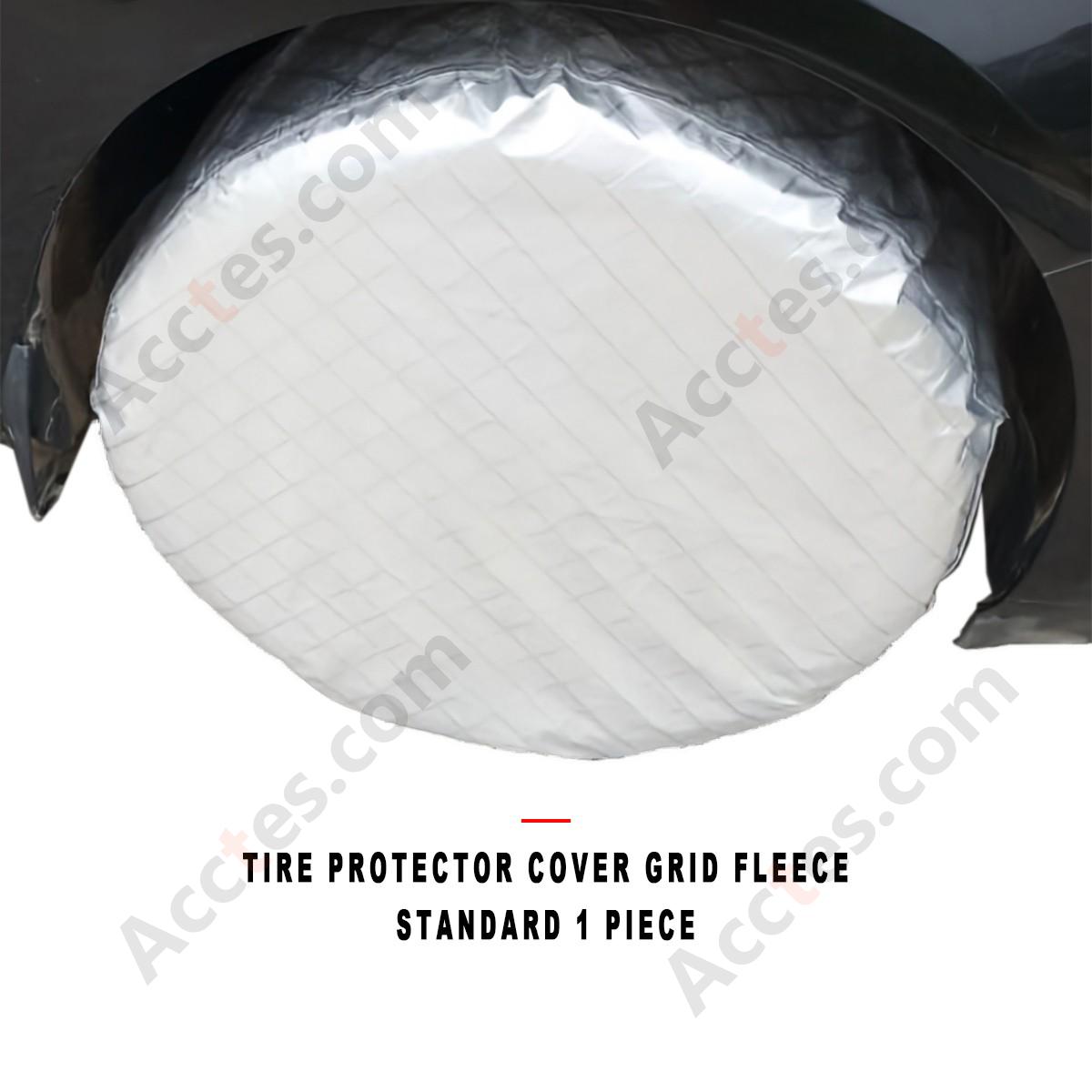 Car Tire Protector Cover Fleece Lined Grid Standard 1 Piece