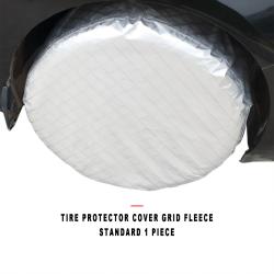 Car Tire Protector Cover Fleece Lined Grid Standard 1 Piece