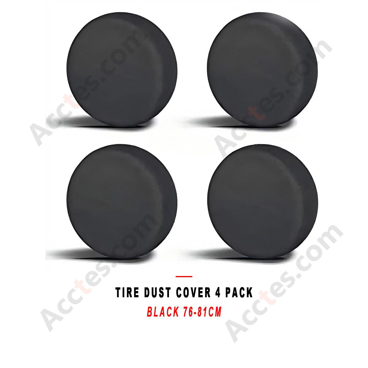Car Tire Sun Protection Dust Cover 4 Pack Black Diameter 76-81cm Width 34cm
