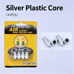 Universal 3 Color TPMS Indicator Valve Stem Caps Plastic Core 4 Pcs Set