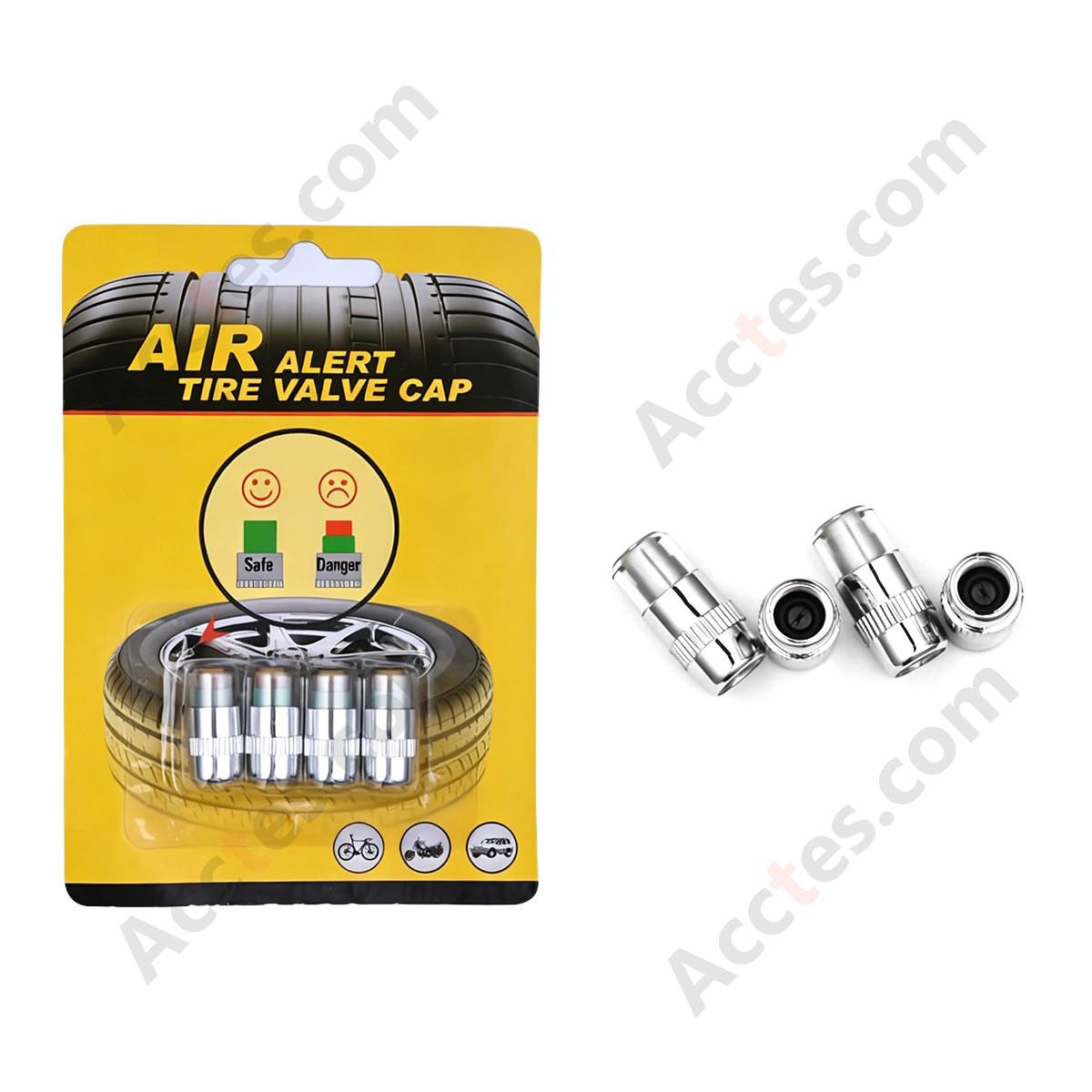 Universal 3 Color TPMS Indicator Valve Stem Caps Plastic Core 4 Pcs Set
