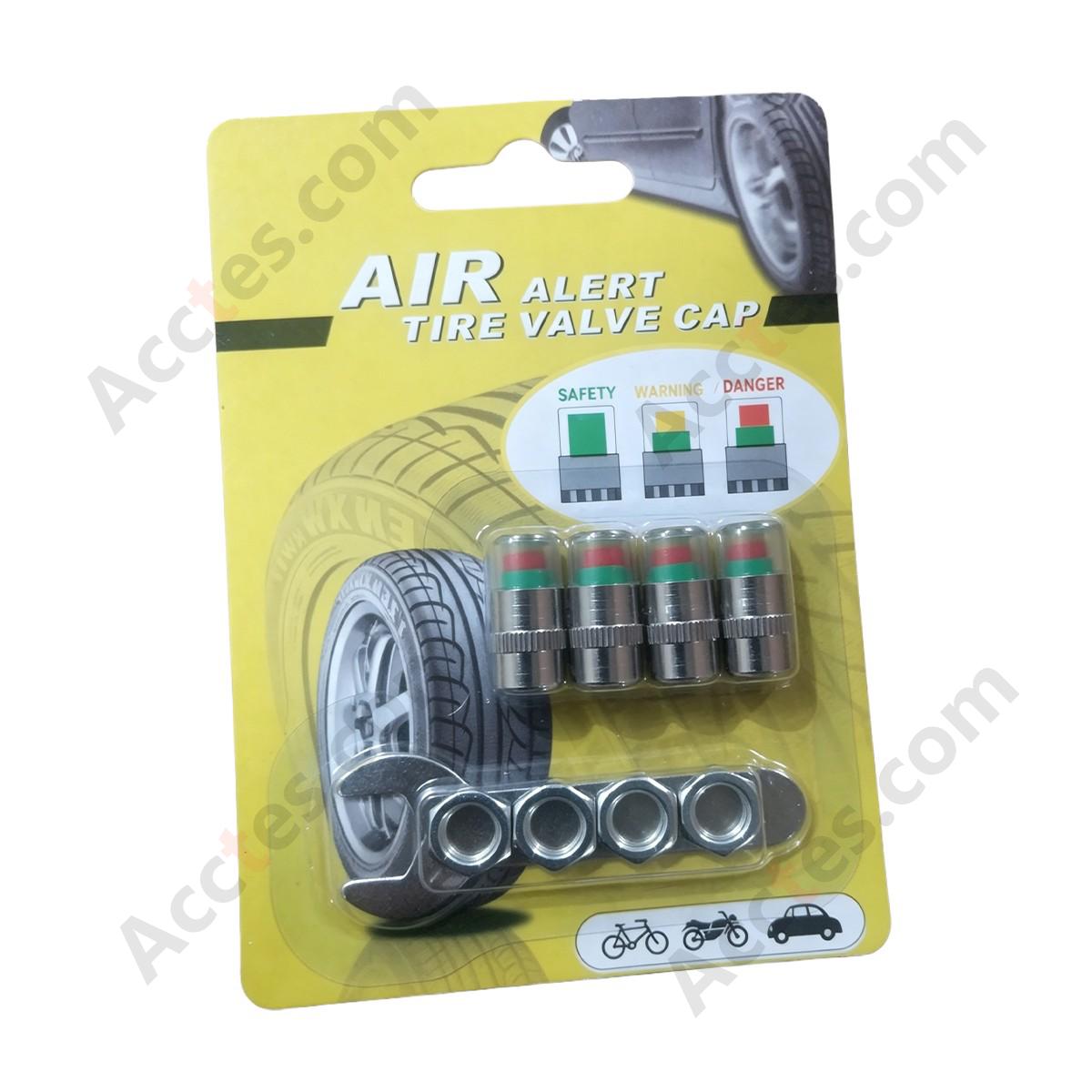 Universal 3 Color TPMS Indicator Valve Stem Caps Anti Theft 4 Pcs Set