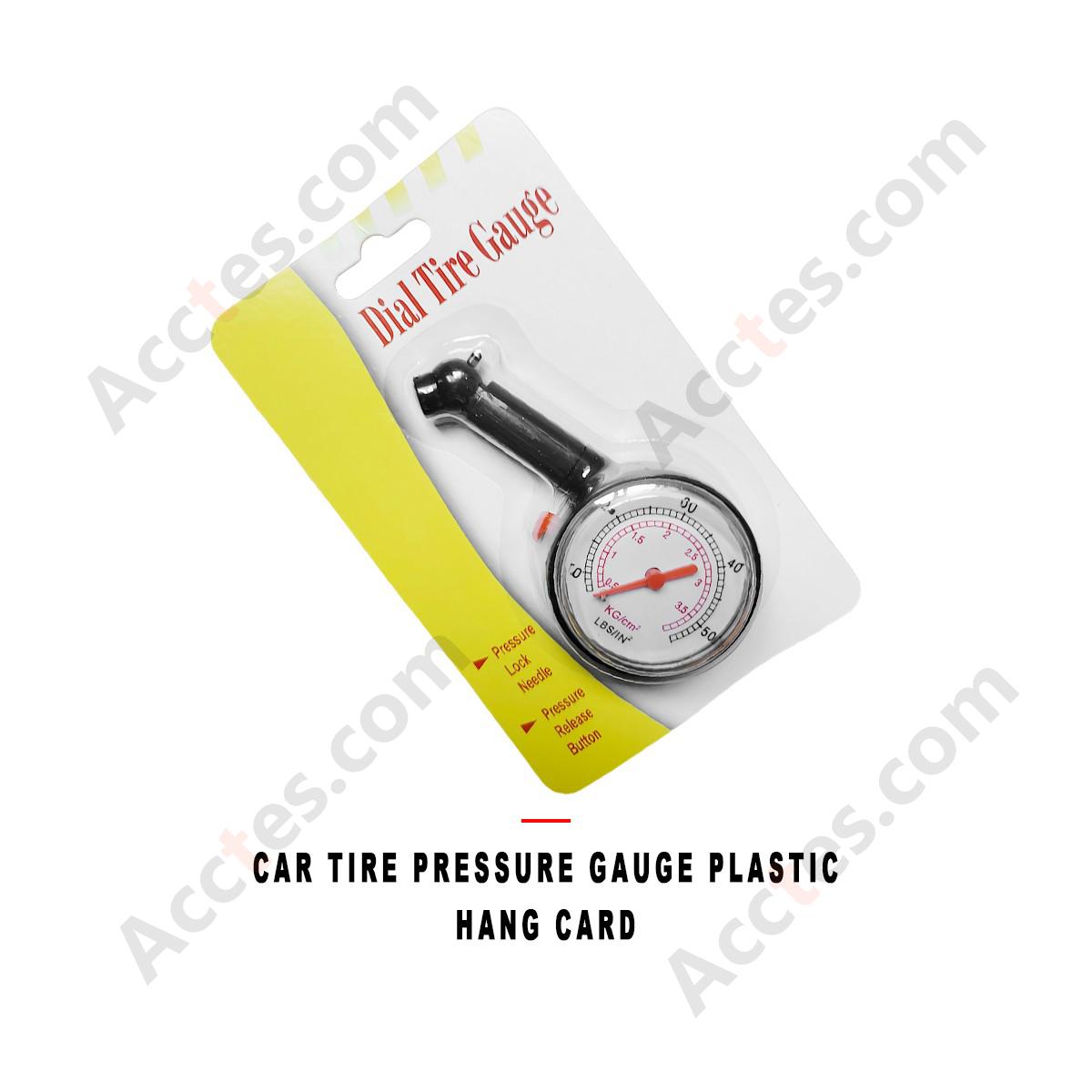 Plastic Car Tire Pressure Gauge Tester Hang Card Package