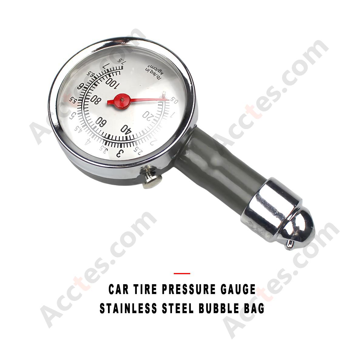 Stainless Steel Car Tire Pressure Gauge Tester Bubble Bag Package