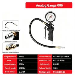 Mechanical Pointer Tire Pressure Gauge 0-16Bar Car Inflator Tool