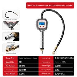 Digital Display Car Tire Pressure Gauge 0-18Bar Enhanced Model