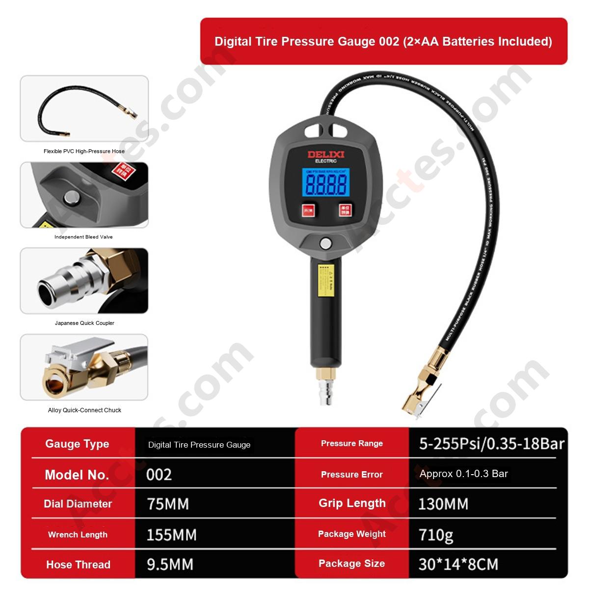 Digital Display Car Tire Pressure Gauge 0.35-18Bar Flagship Model