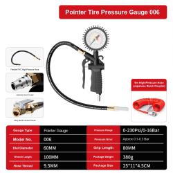 Mechanical Pointer Car Tire Pressure Gauge With 9 Meter Air Hose