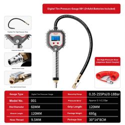 Digital Display Car Tire Pressure Gauge Enhanced Model With 9 Meter Air Hose