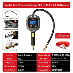 Digital Display Car Tire Pressure Gauge Flagship Model With 9 Meter Air Hose
