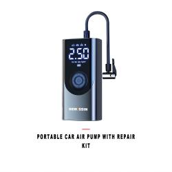 Portable Car Tire Air Pump Wired Wireless Power Bank With Tire Repair Kit