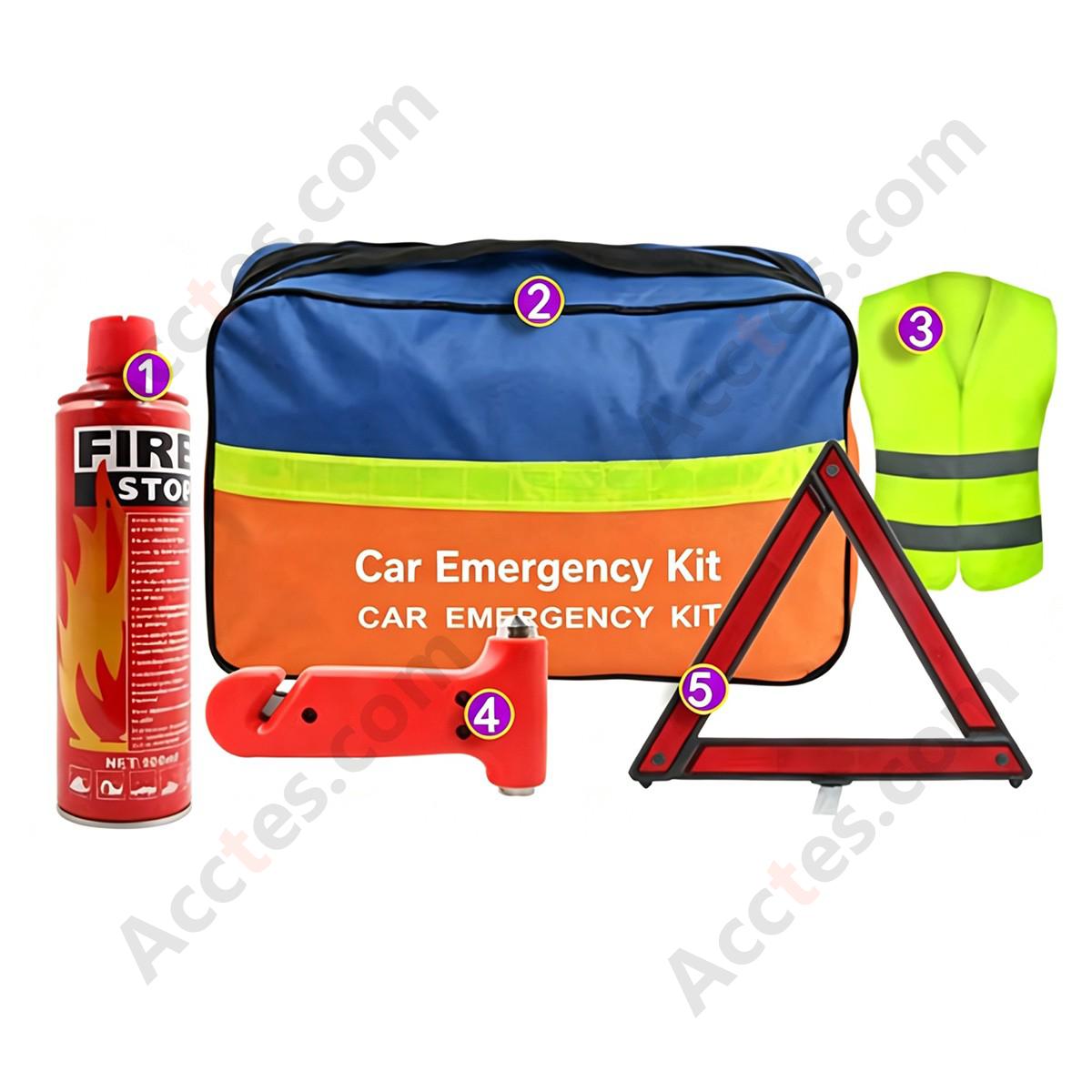 Car Emergency Kit 5 Pieces Roadside Rescue Tool Set