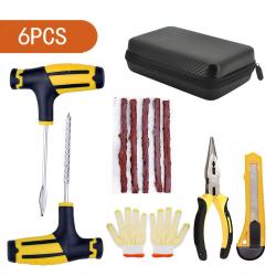 Car Tire Puncture Repair Kit 6 Pieces for Sedan