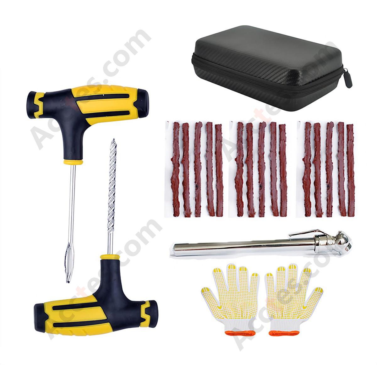 Car Tire Puncture Repair Kit 7 Pieces for Sedan
