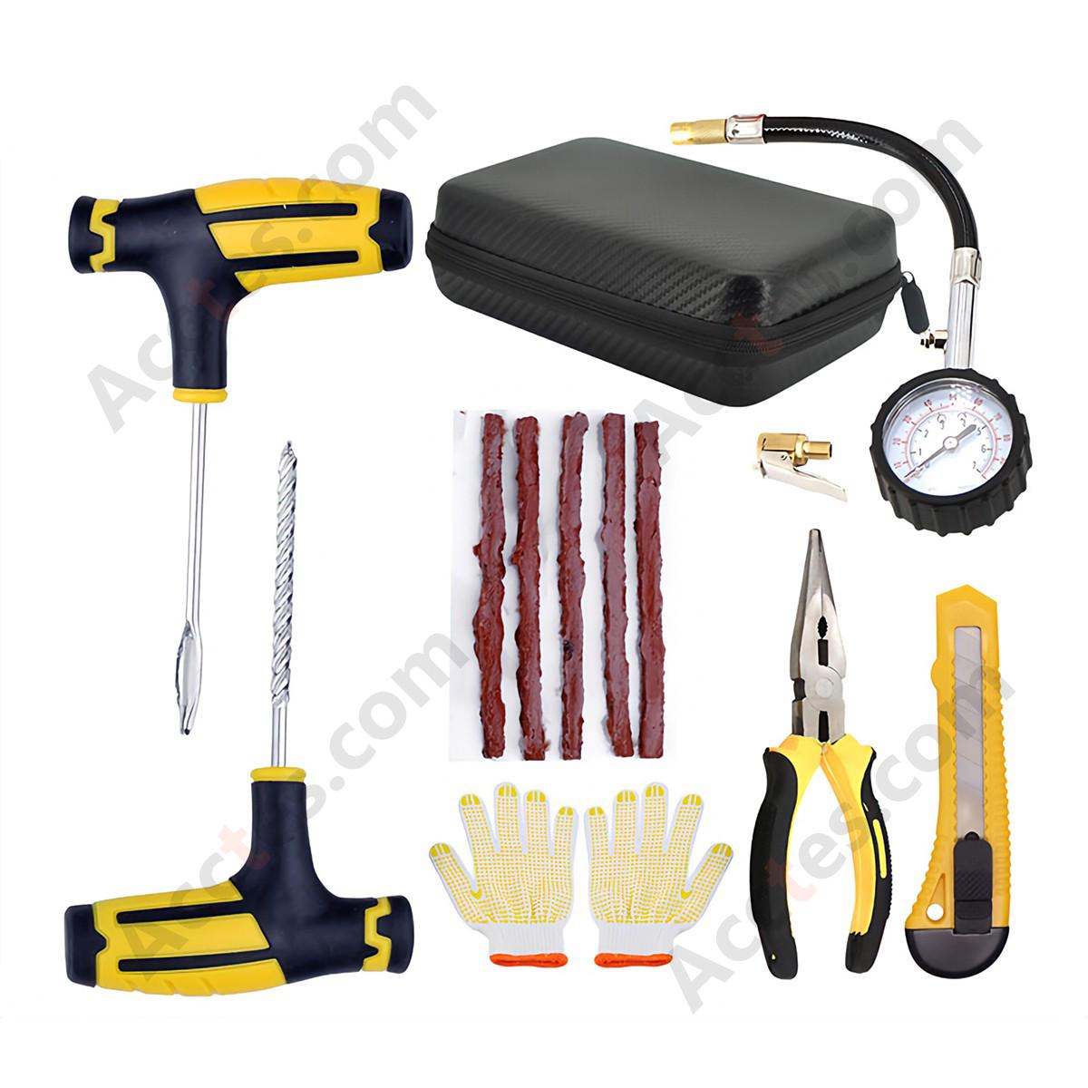 Car Tire Puncture Repair Kit 8 Pieces for Sedan