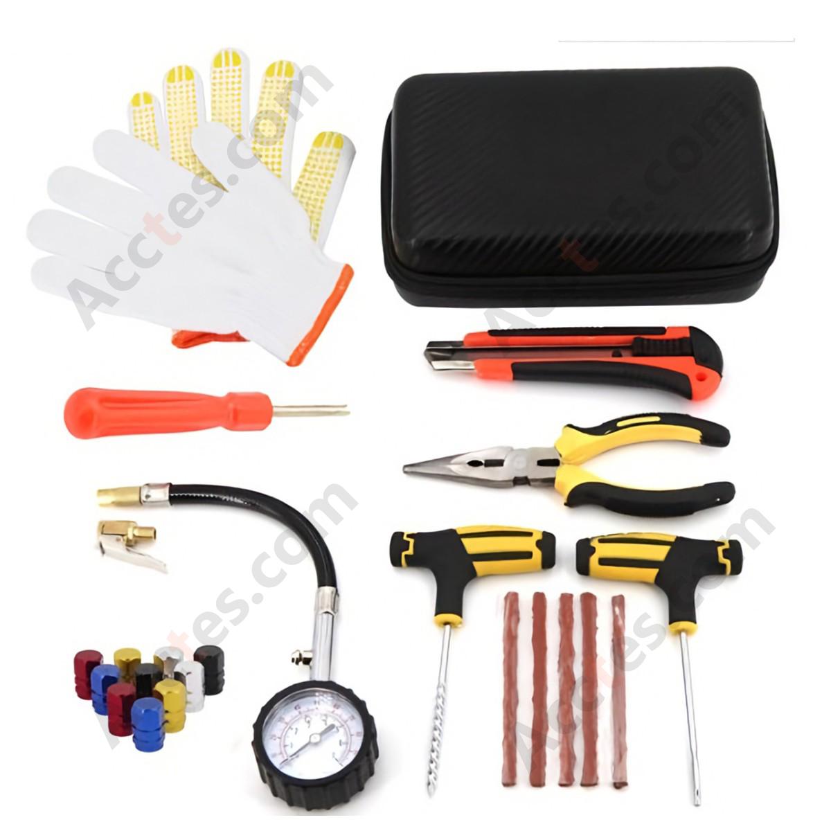 Car Tire Puncture Repair Kit 10 Pieces for Sedan