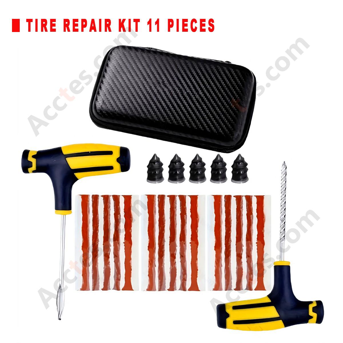 Car Tire Puncture Repair Kit 11 Pieces for Sedan