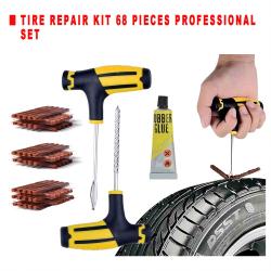 Car Tire Puncture Repair Kit 68 Pieces Professional Complete Set