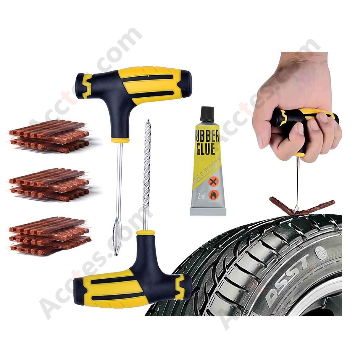 Car Tire Puncture Repair Kit 68 Pieces Professional Complete Set