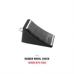 Rubber Truck Wheel Chock Stop 16x9x9 With Ring Anti Slip
