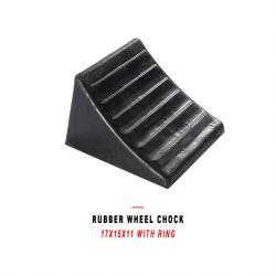 Rubber Truck Wheel Chock Stop 17x15x11 With Ring Anti Slip