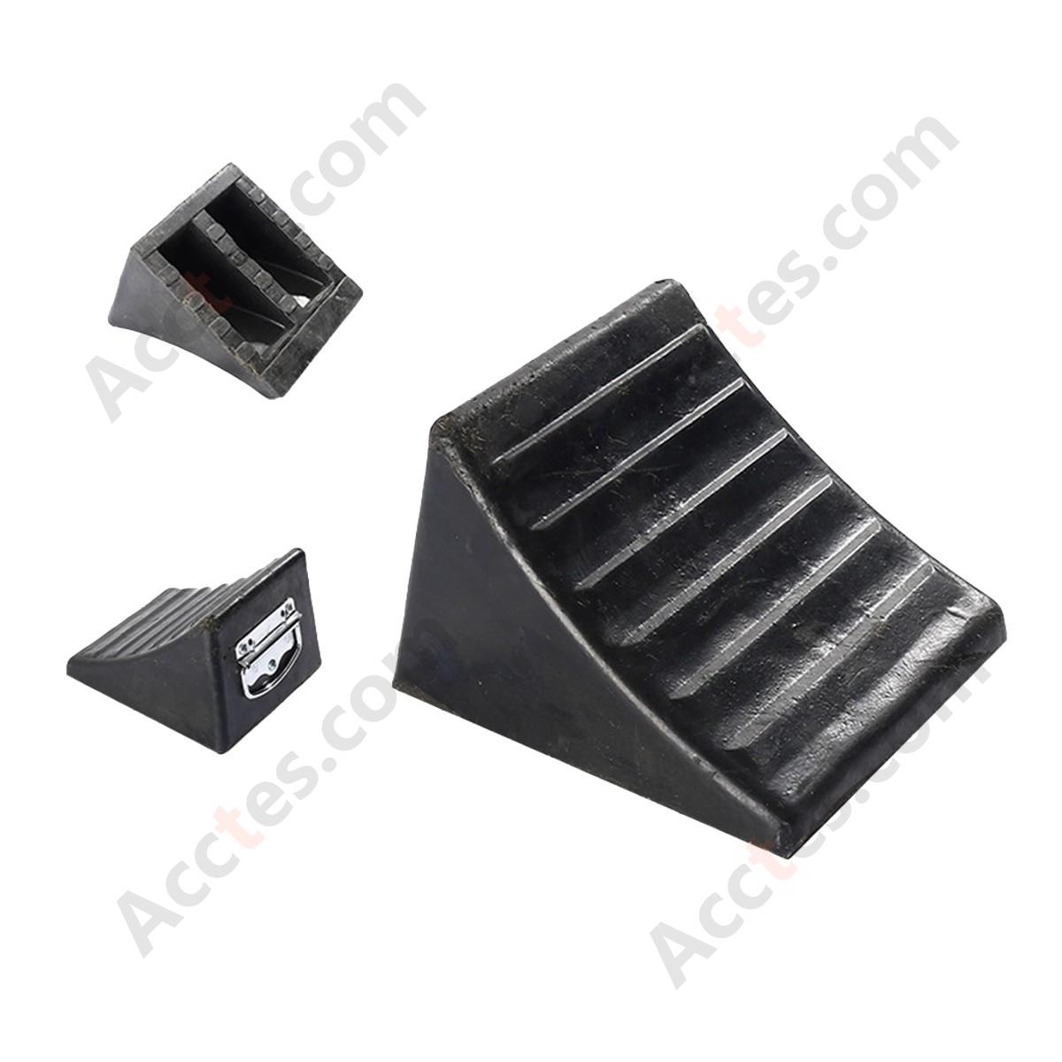 Rubber Truck Wheel Chock Stop 17x15x11 With Ring Anti Slip