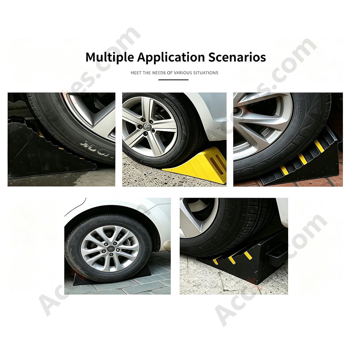 Rubber Truck Wheel Chock Stop 17x15x11 With Ring Anti Slip