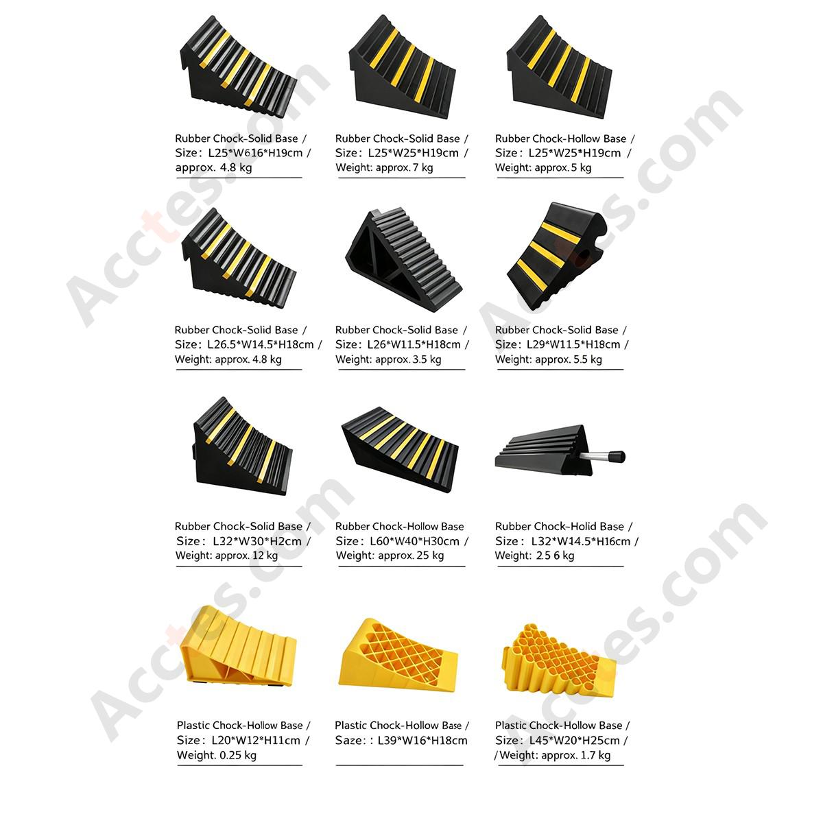 Rubber Truck Wheel Chock Stop 17.5x15x10 Anti Slip