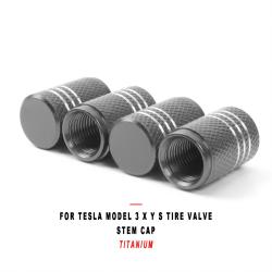 For Tesla Model 3 X Y S Tire Valve Stem Cap Titanium, Valve Core Cap Compatible with Tesla