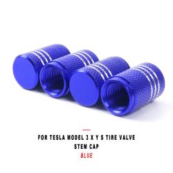 For Tesla Model 3 X Y S Tire Valve Stem Cap Blue, Valve Core Cap Compatible with Tesla