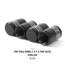For Tesla Model 3 X Y S Tire Valve Stem Cap Black, Valve Core Cap Compatible with Tesla