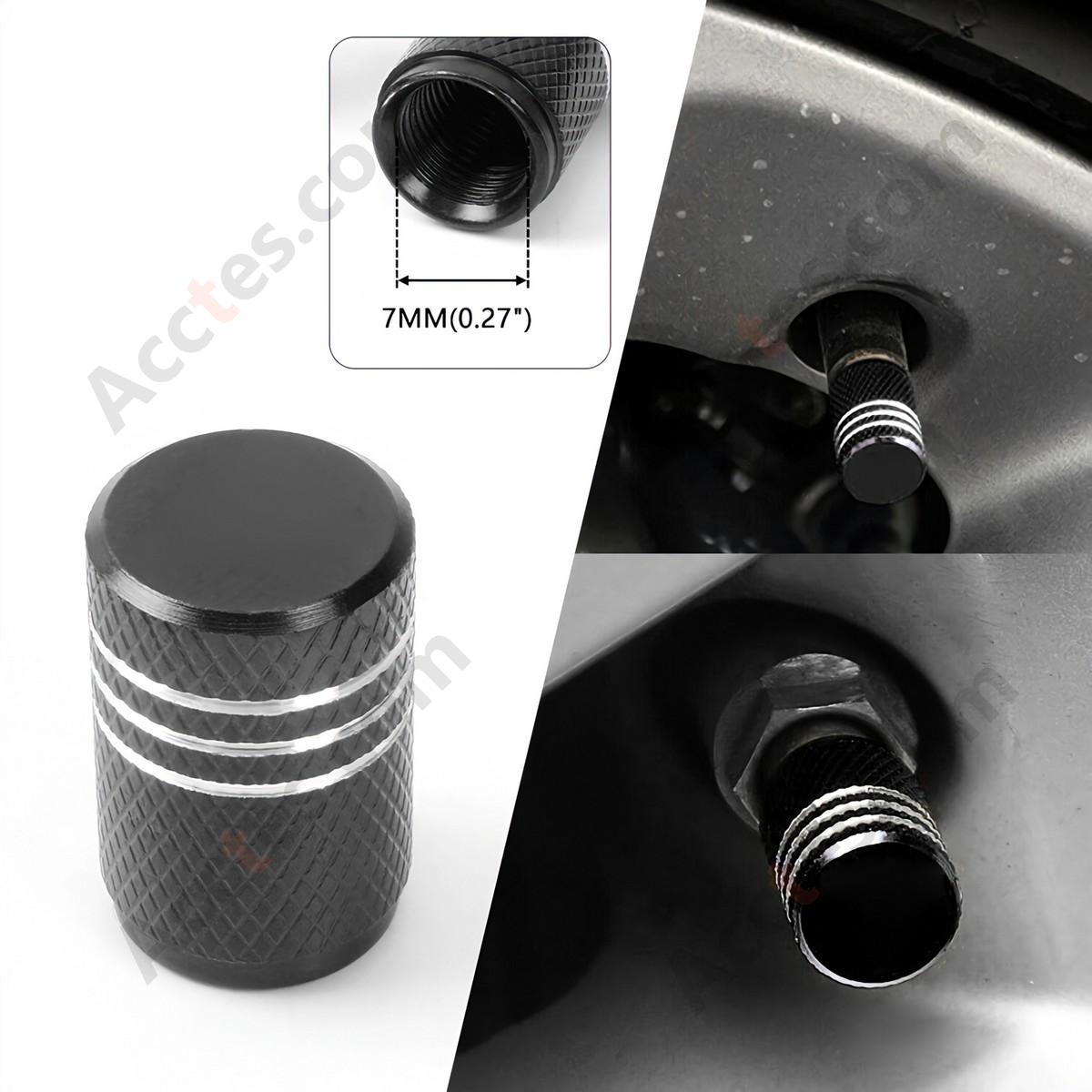 For Tesla Model 3 X Y S Tire Valve Stem Cap Black, Valve Core Cap Compatible with Tesla