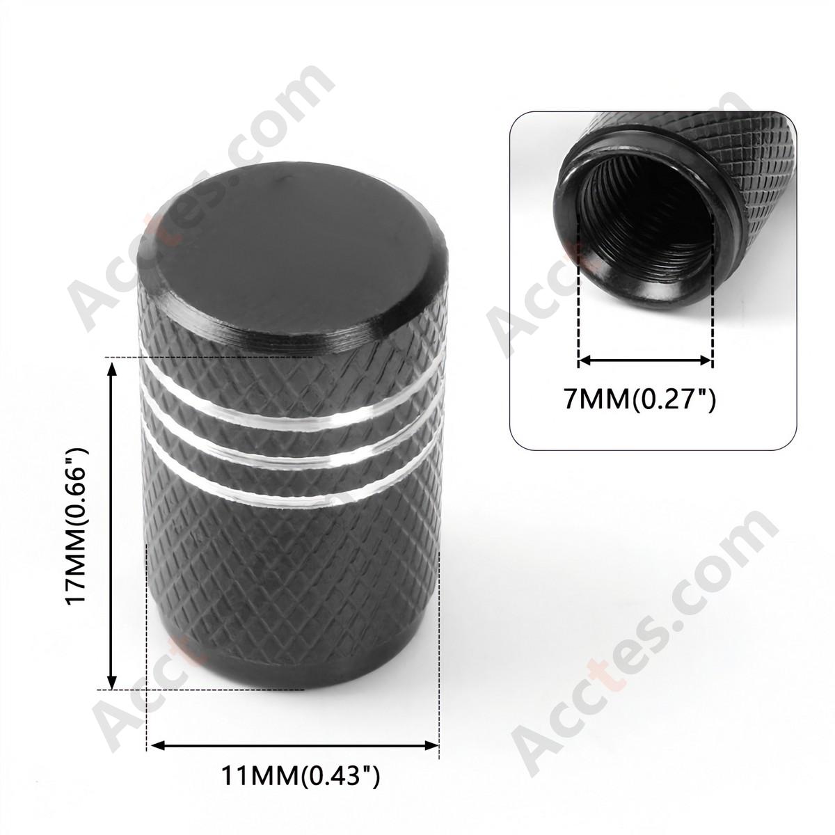 For Tesla Model 3 X Y S Tire Valve Stem Cap Black, Valve Core Cap Compatible with Tesla