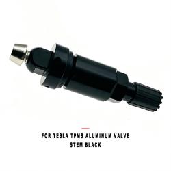 For Tesla TPMS Aluminum Valve Stem Black, TPMS Valve Stem Compatible with Tesla Vehicles