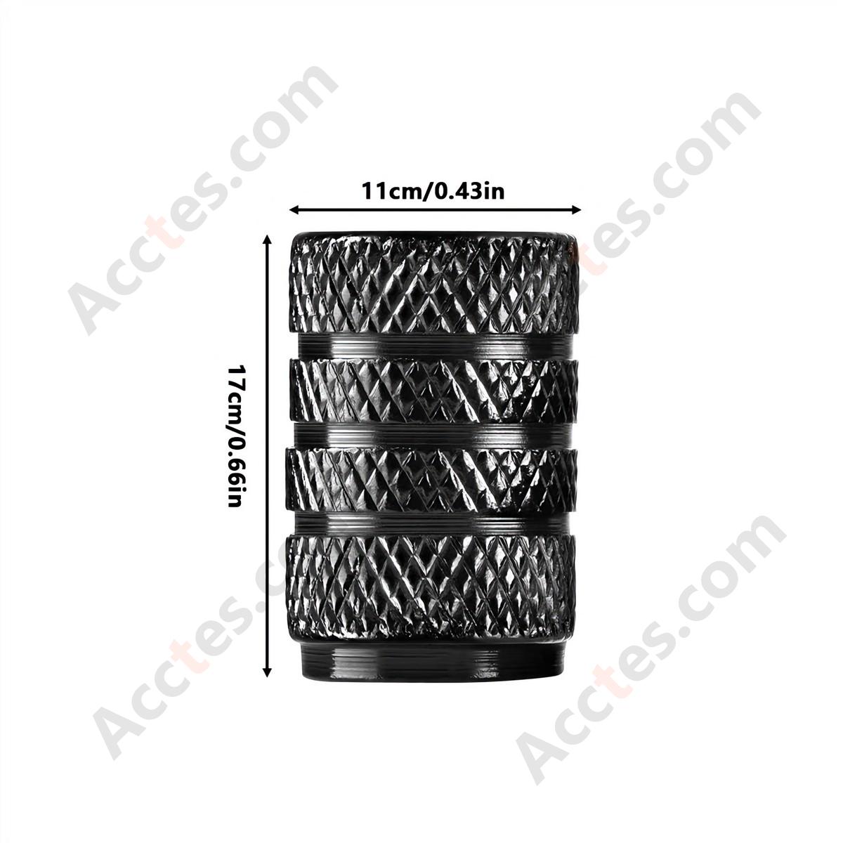 For Tesla Tire Valve Stem Cap Aluminum Black 4 Pack, Valve Stem Cap Compatible with Tesla Vehicles