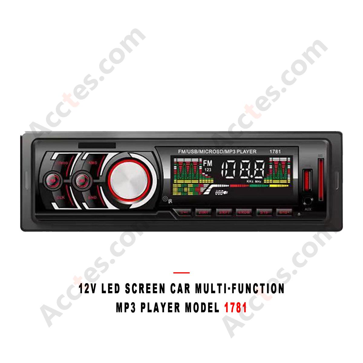 Car 12V MP3 Music Player LED Display Screen 1781