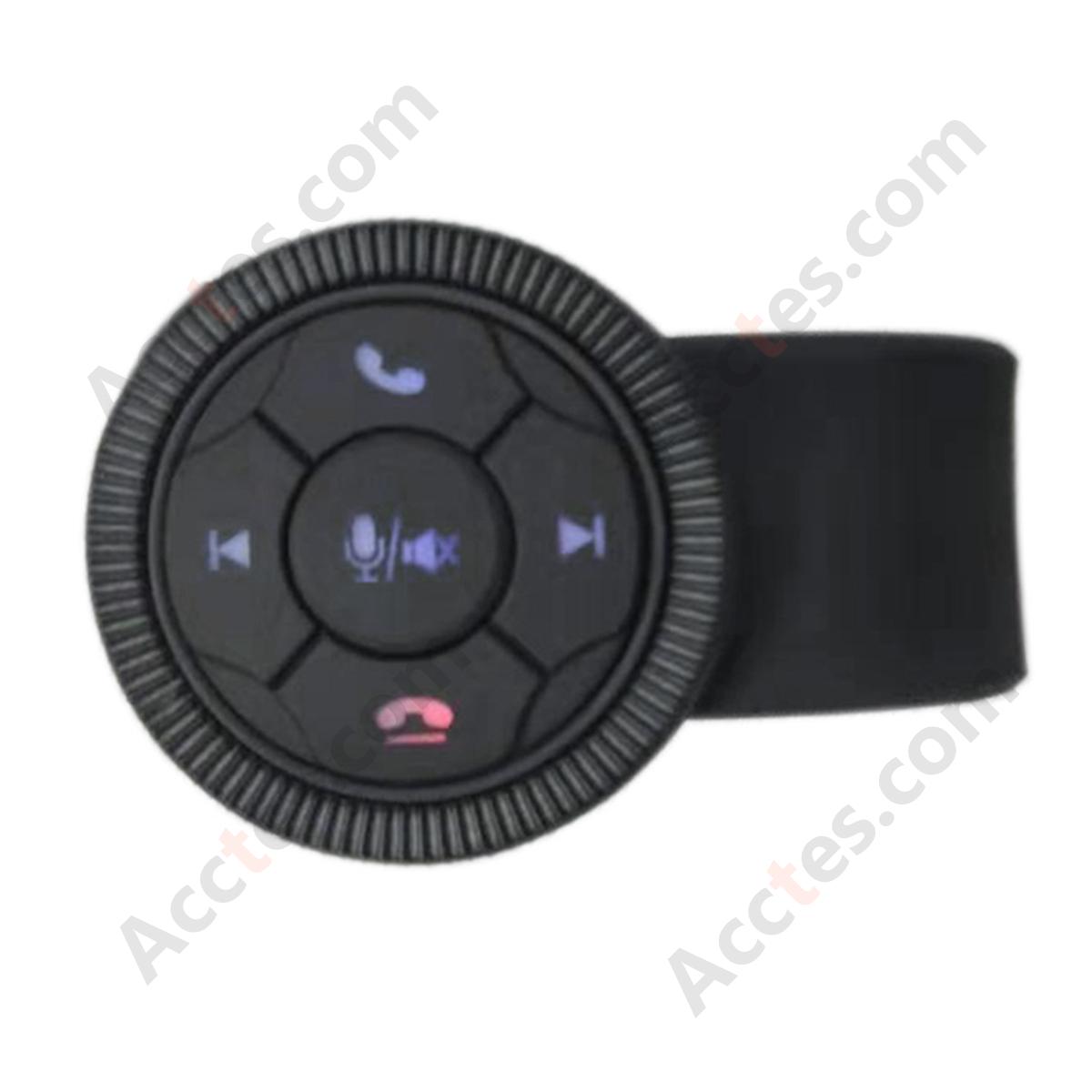 Universal Car Steering Wheel Bluetooth Remote Control 7‑Key Black