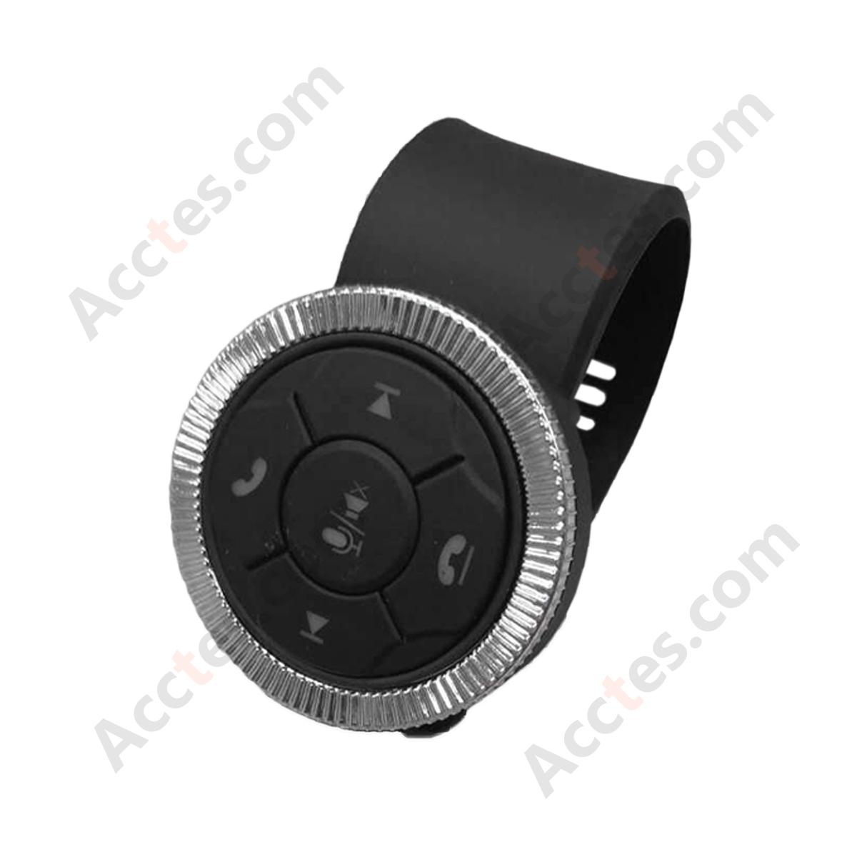 Universal Car Steering Wheel Bluetooth Remote Control 7‑Key Silver