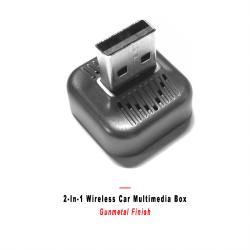 2-in-1 Wireless Car Screen Mirroring Box Gunmetal