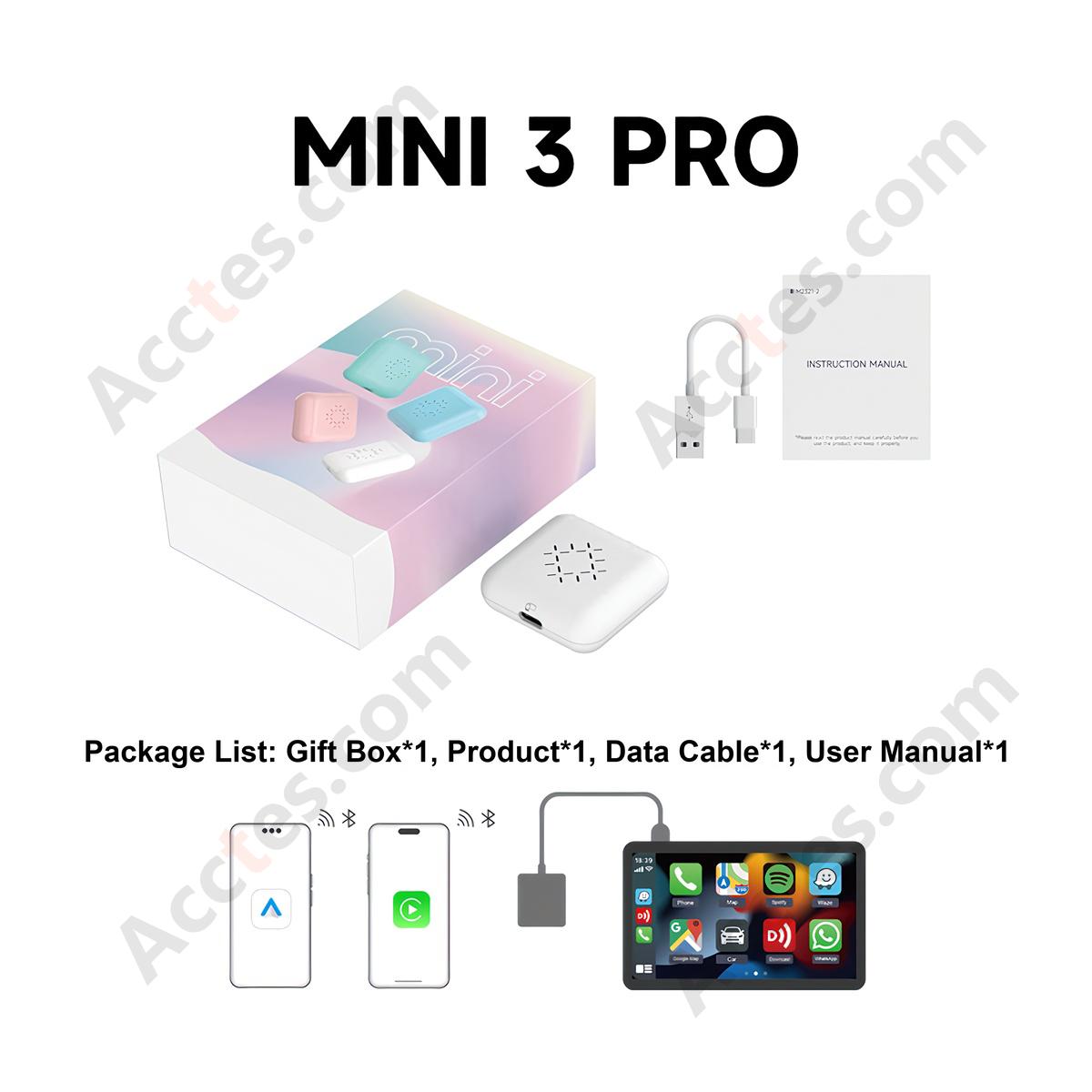 MINI3 PRO Wired To Wireless Car Interconnection Adapter Neutral
