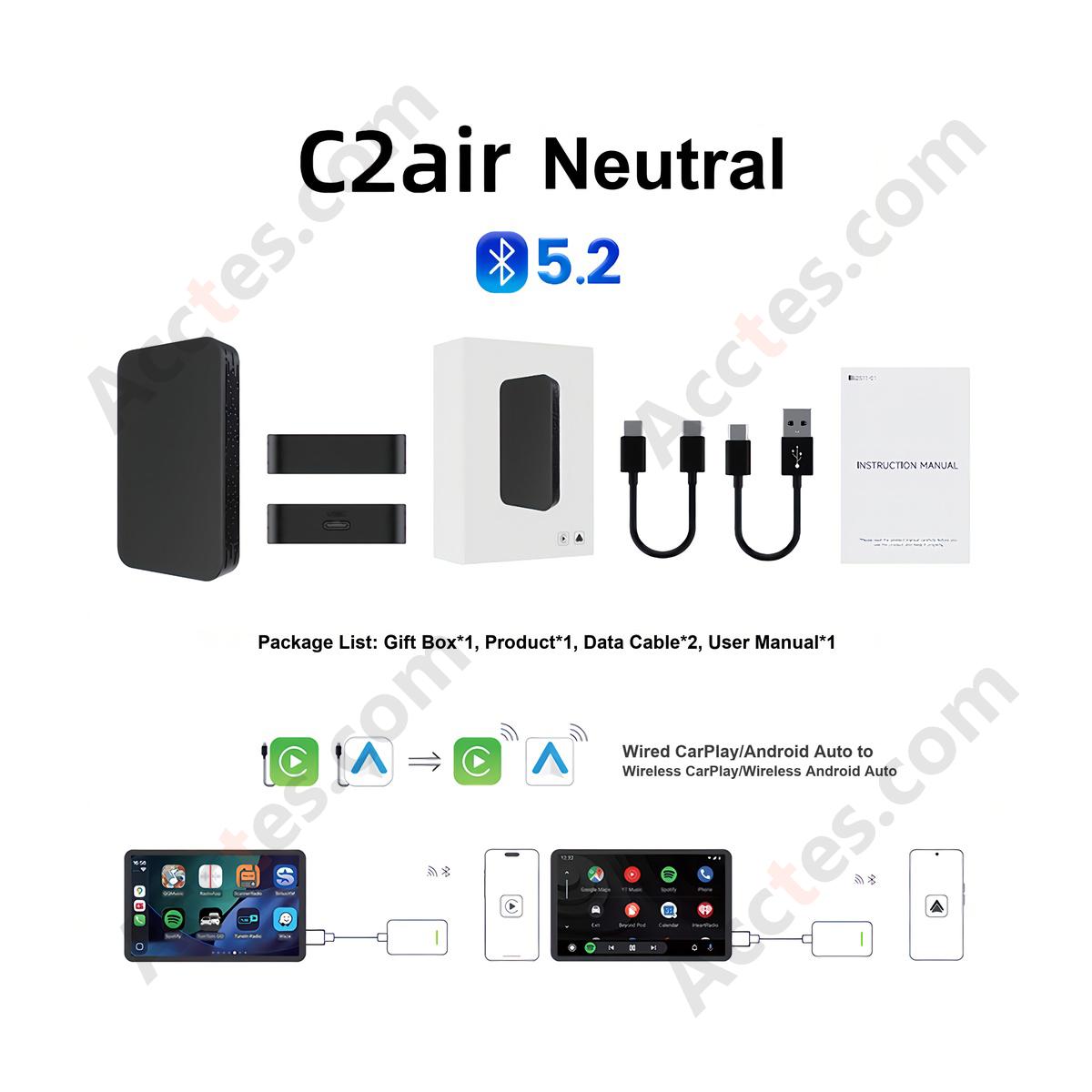 2Air-T Wired-To-Wireless Bluetooth Car Interconnection Adapter