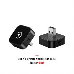 2-in-1 Universal Wireless Car Multimedia Box Black