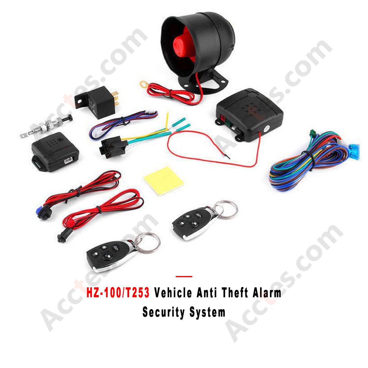 HZ-100/T253 Vehicle Anti Theft Alarm Security System
