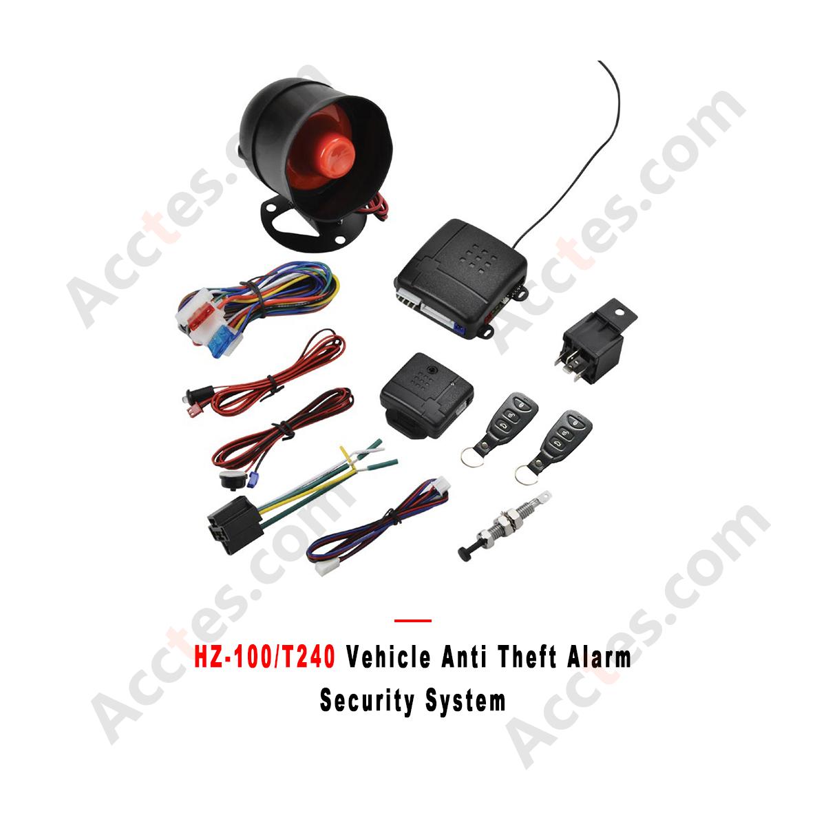 HZ-100/T240 Vehicle Anti Theft Alarm Security System