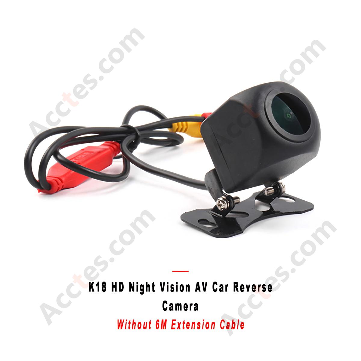K18 HD Night Vision AV Car Reverse Camera Without 6M Extension Cable